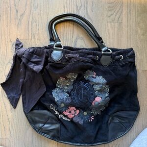 vintage Juicy Couture Black Embroidered Women's Bag